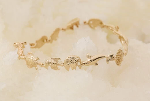Ocean Wonders bracelet in 14k, 18k Gold, and Sterling Silver