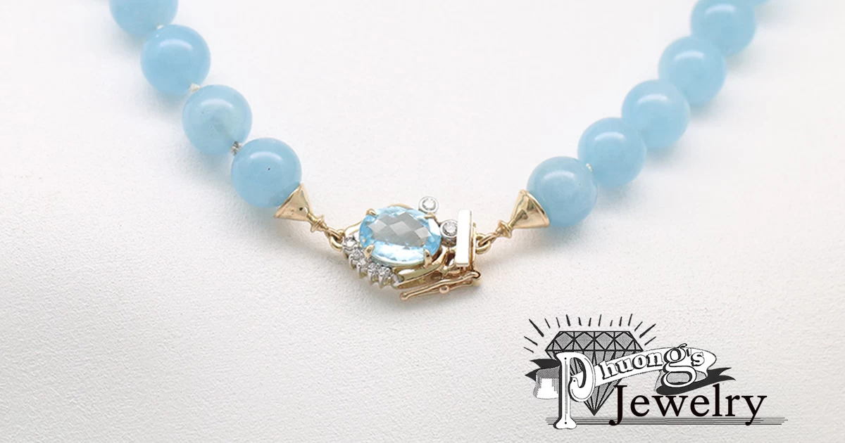 aquamarine bead necklace